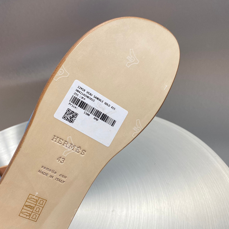 H**mes oran sandal bleu clair denim