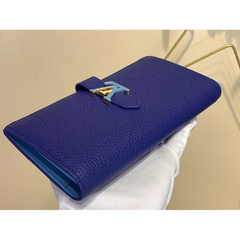 l**is V*t*n taurillon wallet blue