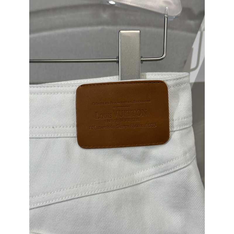 l**is V*t*n summer denim short white