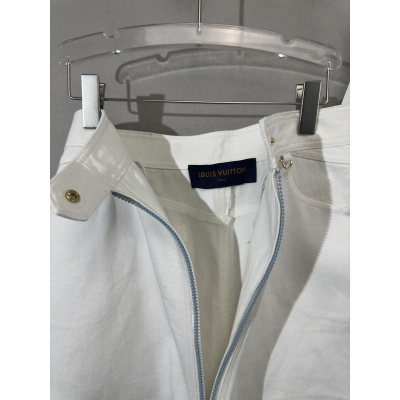 l**is V*t*n summer denim short white