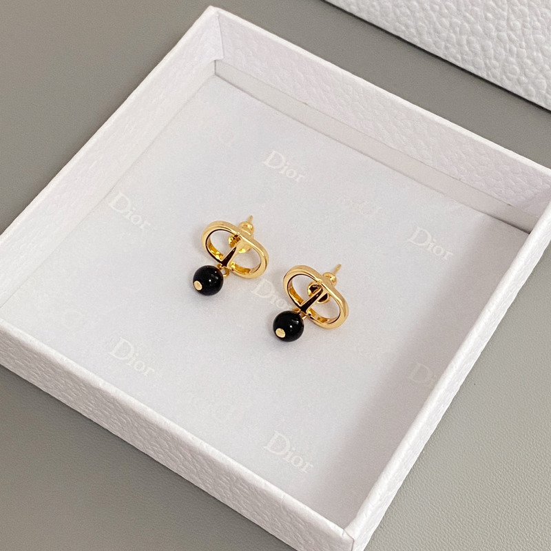 D*or cd metal earrings gold