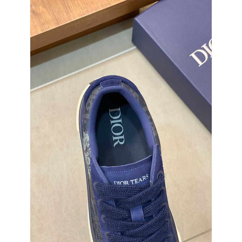 D*or b33 sneakers D*or oblique jacquard and suede blue