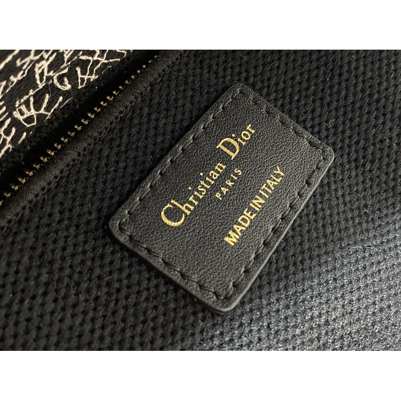 D*or ch**an leather party style elegant style logo handbags black