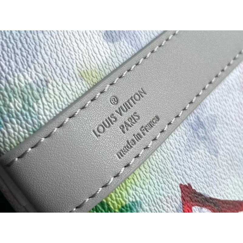 l**is V*t*n keepall bandoulière 50 embossed taurillon monogram cowhide leather bag watercolor