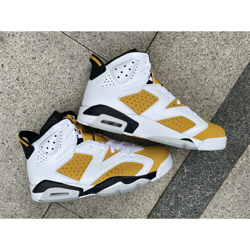 Air Jordan 6 High Sneakers White And Yellow