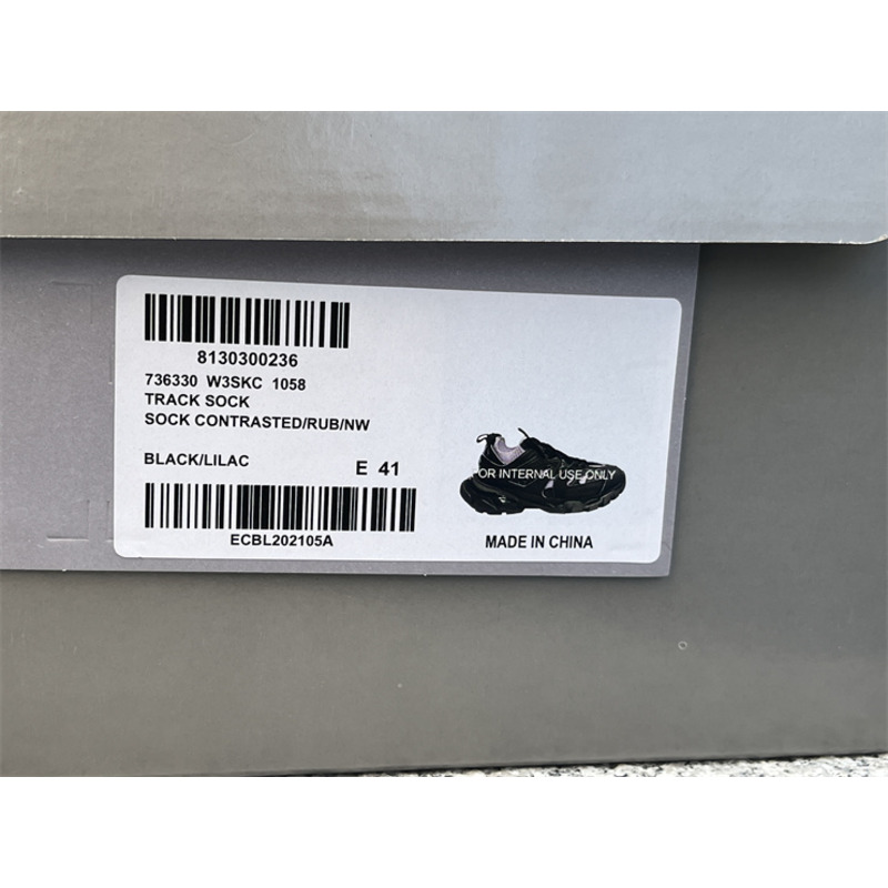 Ba*len*cia*ga track sock lace-up sneakers purple and black