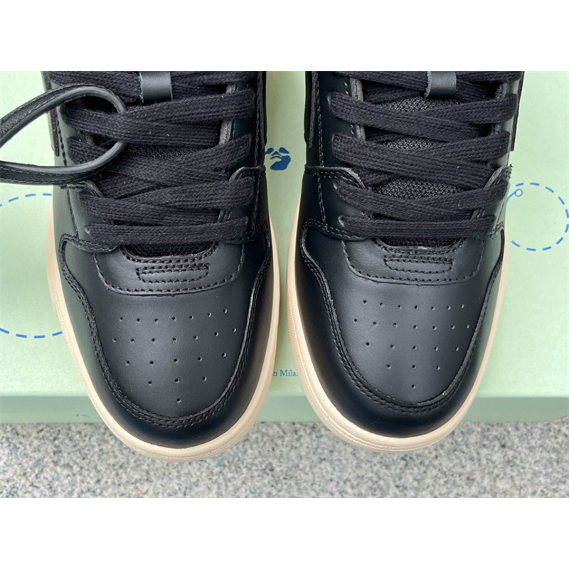 Off White Out Of Office Leather Sneaker Black