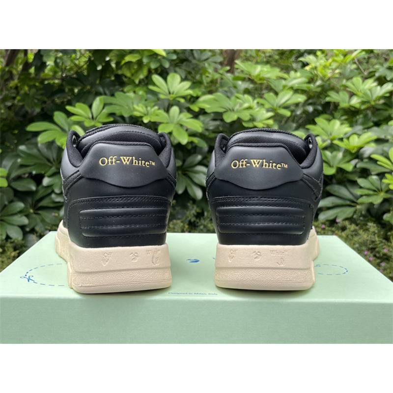 Off White Out Of Office Leather Sneaker Black