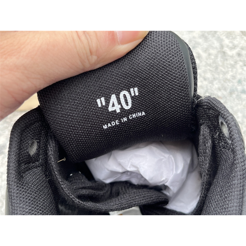 Off White Out Of Office Leather Sneaker Black