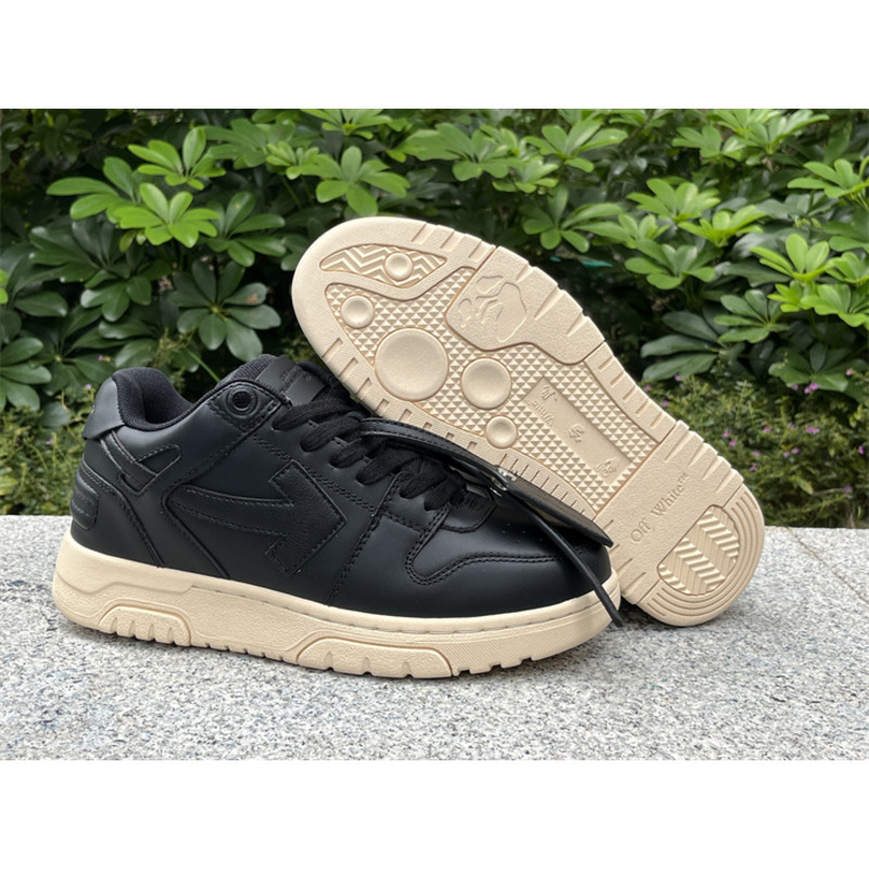 Off White Out Of Office Leather Sneaker Black