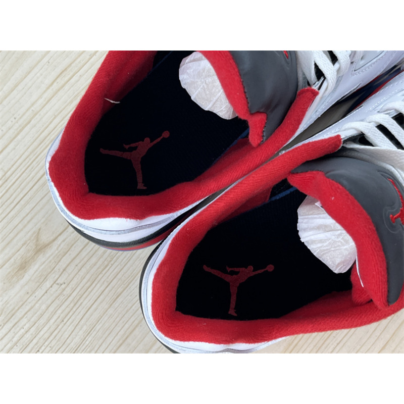Jordan Retro 5 Low Sneaker White/Fire Red/Black
