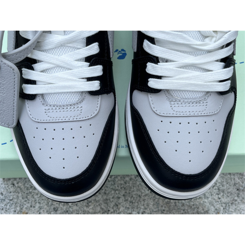 Off White Out Of Office Calfskin Sneakers White And Black