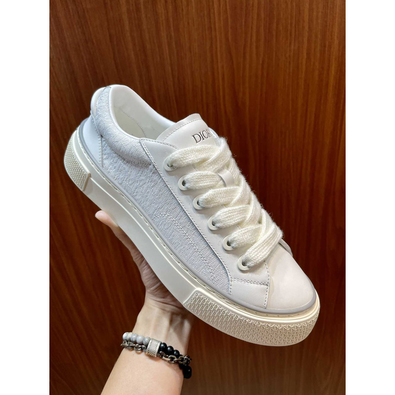 D*or b33 sneaker white smooth calfskin and D*or oblique jacquard