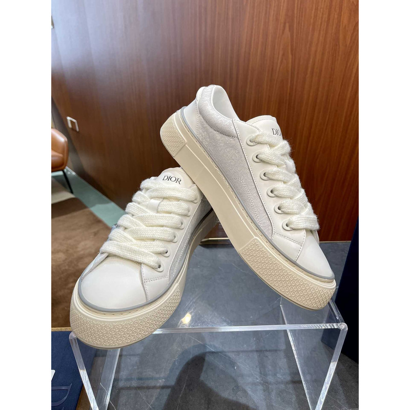D*or b33 sneaker white smooth calfskin and D*or oblique jacquard