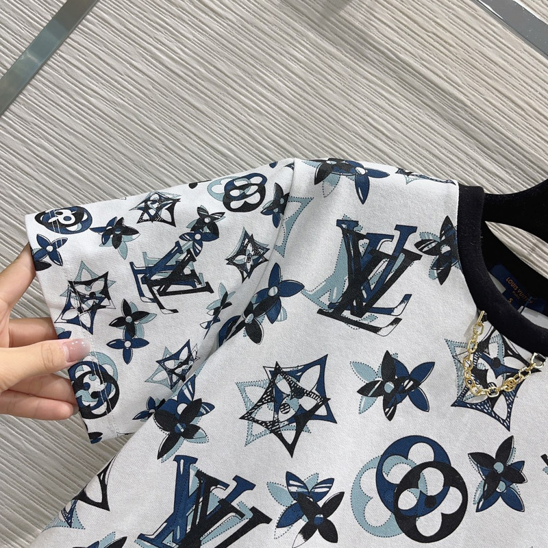 l**is V*t*n monogram cotton t-shirt white