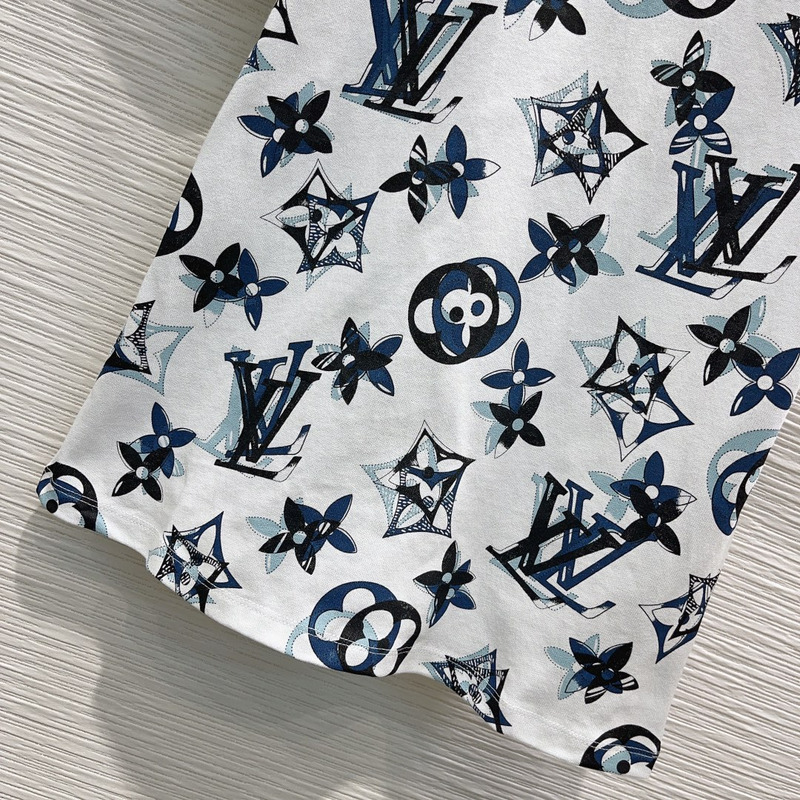 l**is V*t*n monogram cotton t-shirt white