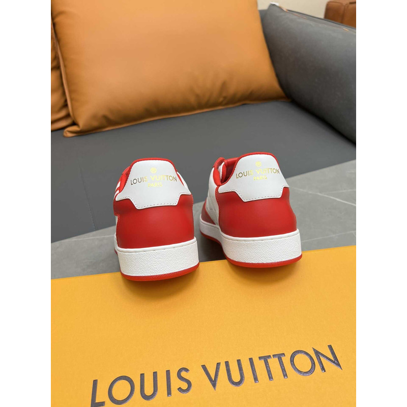 l**is V*t*n rivoli sneakers calfskin white and red
