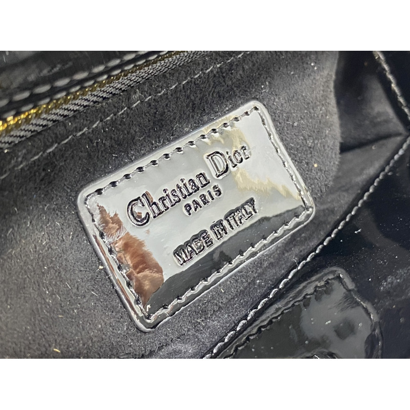 D*or mini lady D*or bag patent leather black