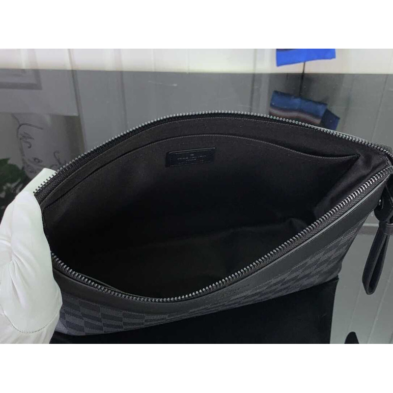 l**is V*t*n pouch damier graphite canvas black