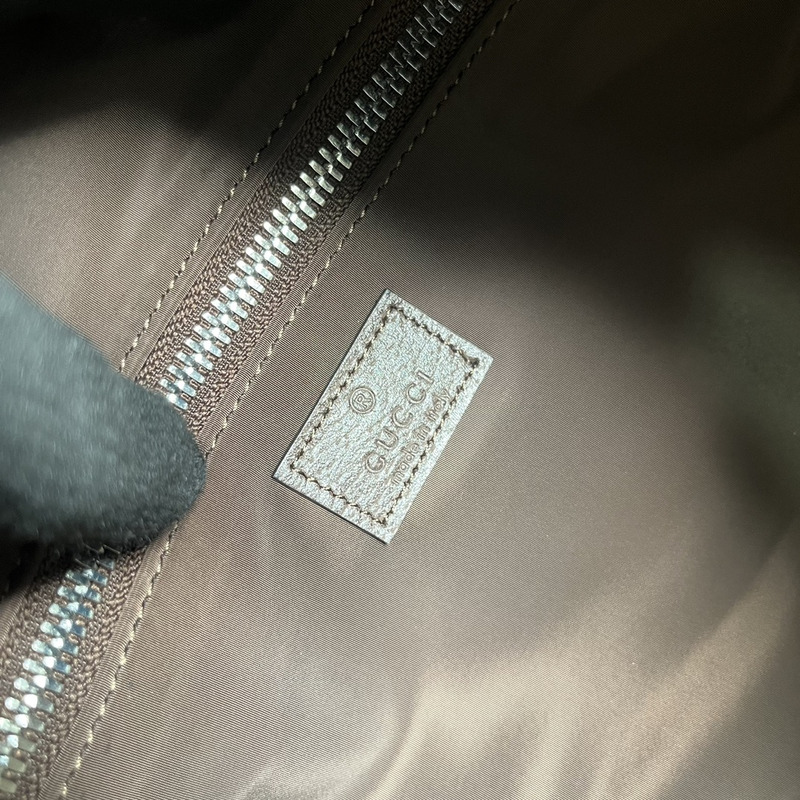 g*u*i savoy medium duffle bag beige/ebony gg S*p*e canvas with brown leather trim