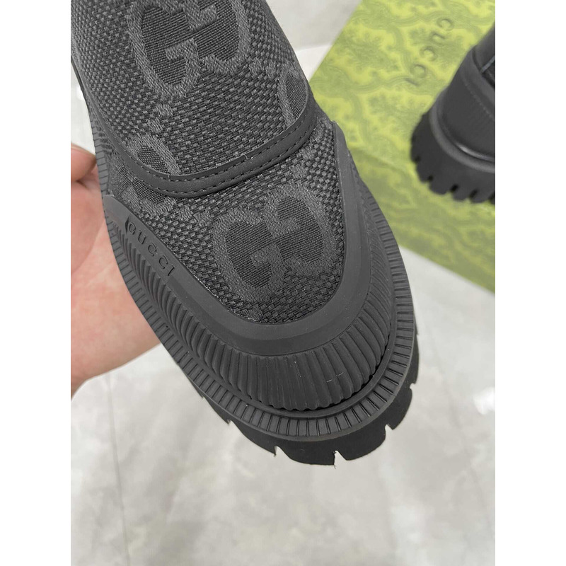 G*u*i gg canvas ankle boot black