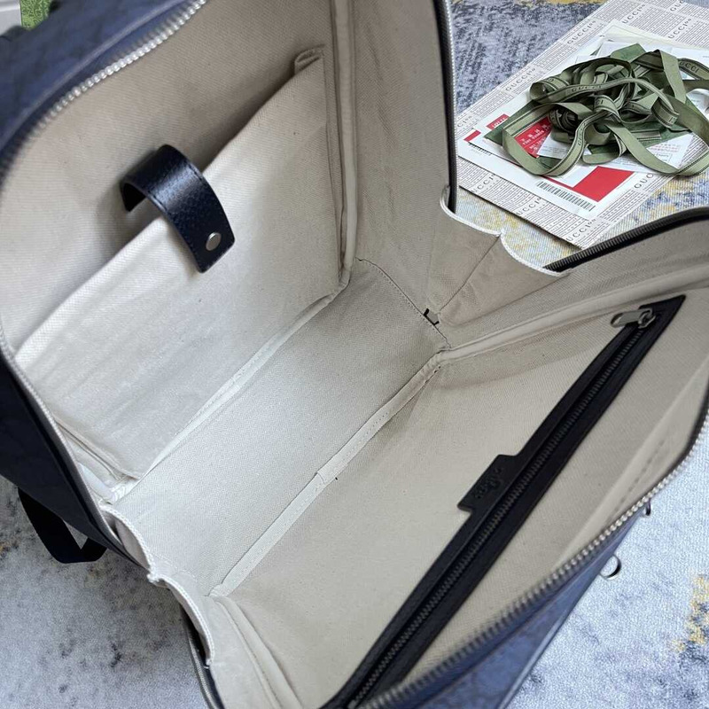 g*u*i ophidia gg medium backpack blue and black gg S*p*e canvas trim