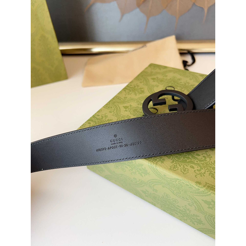 G*u*i blondie belt black buckle 4cm black