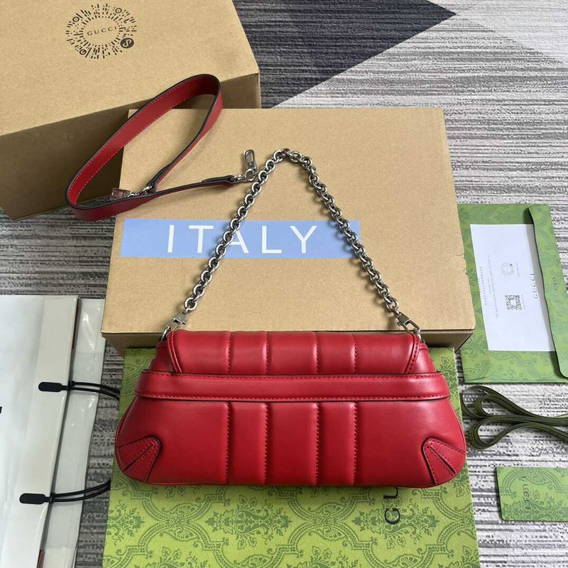 G*u*i horsebit chian small shoulder bag red