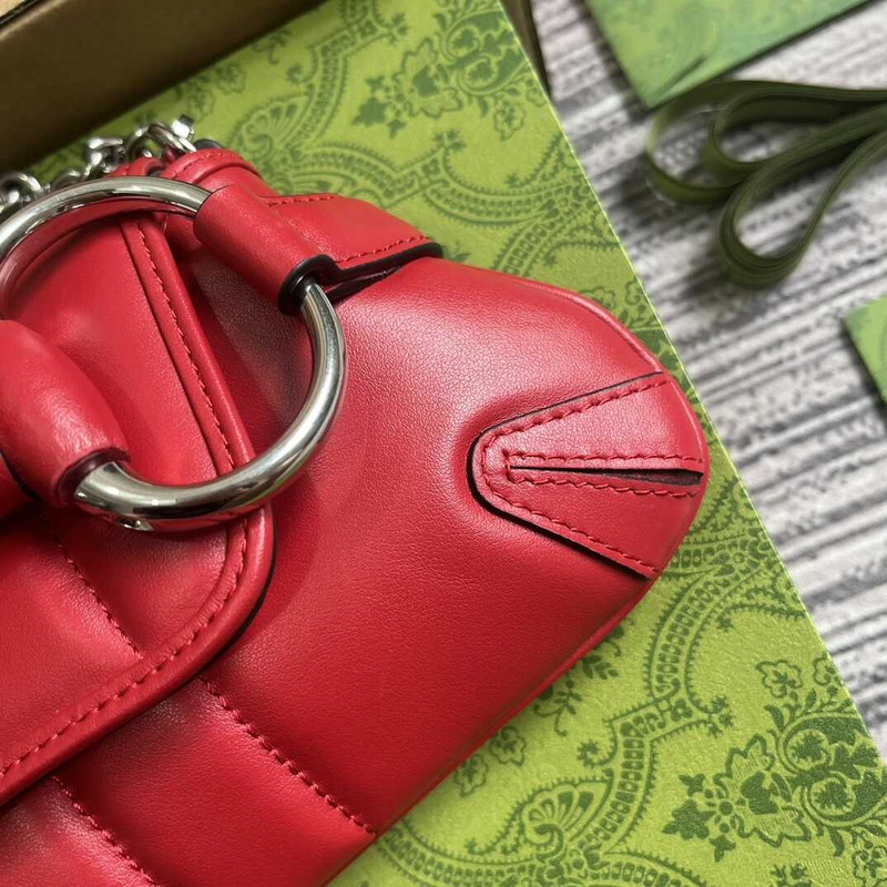 G*u*i horsebit chian small shoulder bag red