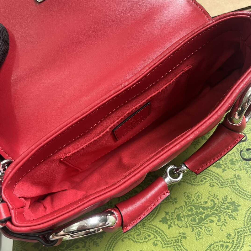 G*u*i horsebit chian small shoulder bag red