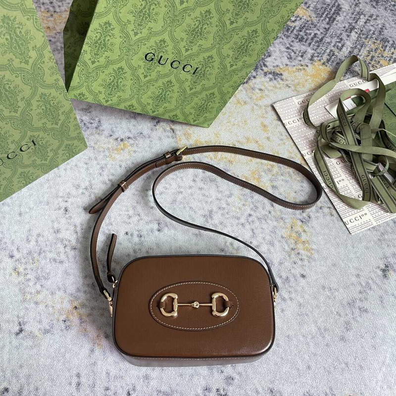 G*u*i horsebit 1955 small shoulder bag brown