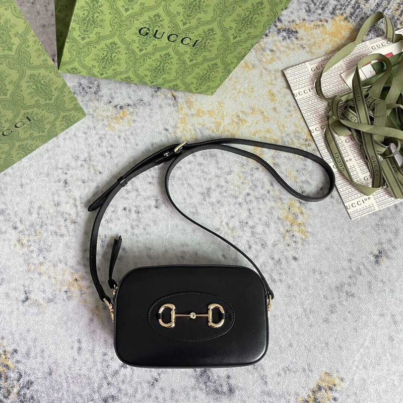 G*u*i horsebit 1955 small shoulder bag black