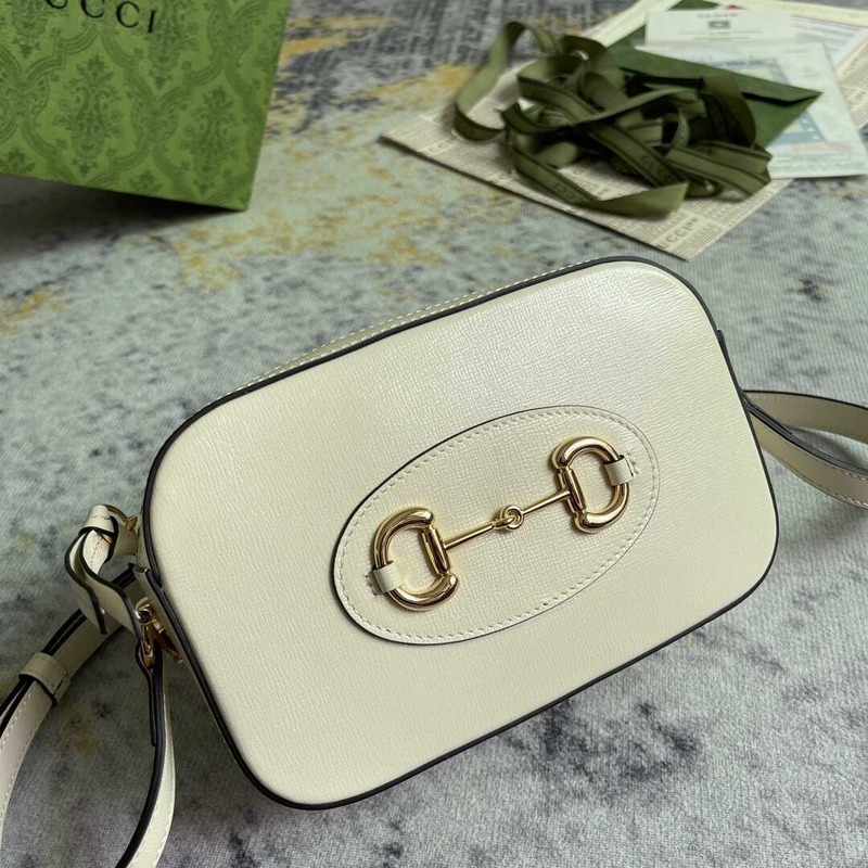 G*u*i horsebit 1955 small shoulder bag white