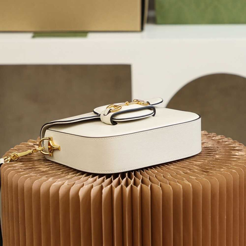G*u*i horsebit 1955 series mini bag (with detachable shoulder strap) white