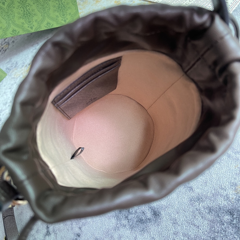 G*u*i ophidia series mini bucket bag beige