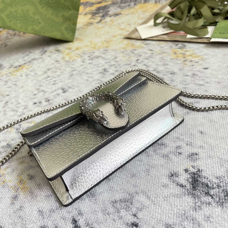 g*u*i dionysus gg S*per mini bag silver