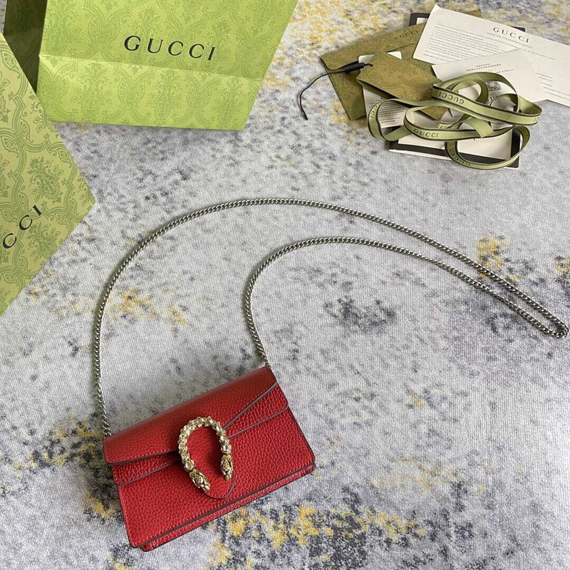 g*u*i dionysus gg S*per mini bag red