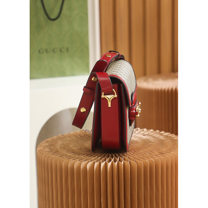 G*u*i horsebit 1955 small bag red