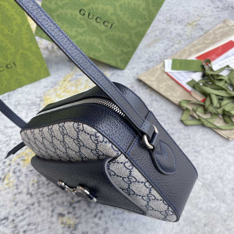 G*u*i horsebit 1955 schultertasche bag navy blue