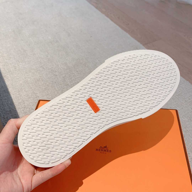 H**mes get sneaker canvas and calfskin blue