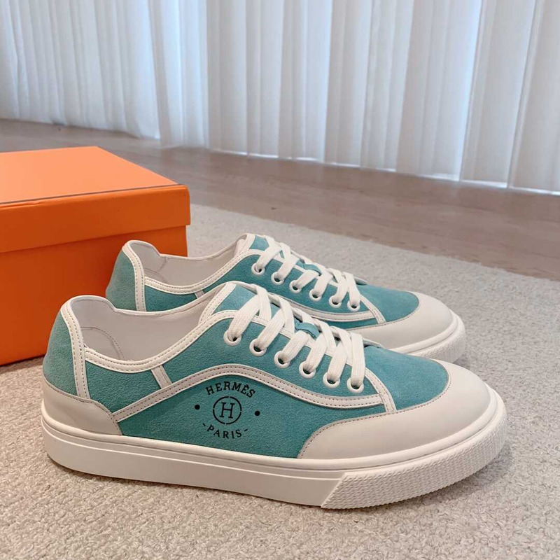 H**mes get sneaker canvas and calfskin blue