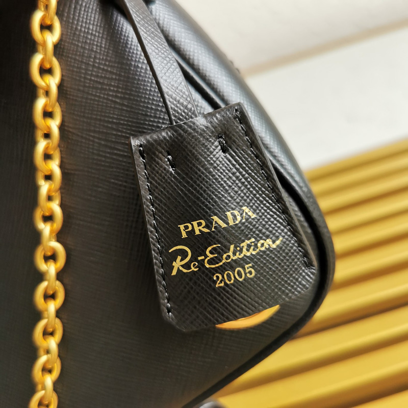 Pra*a Pra*a saffiano leather re-edition 2005 black bag