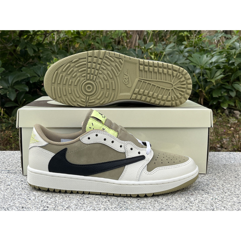 Jordan 1 Retro Low Golf Travis Scott Neutral Olive