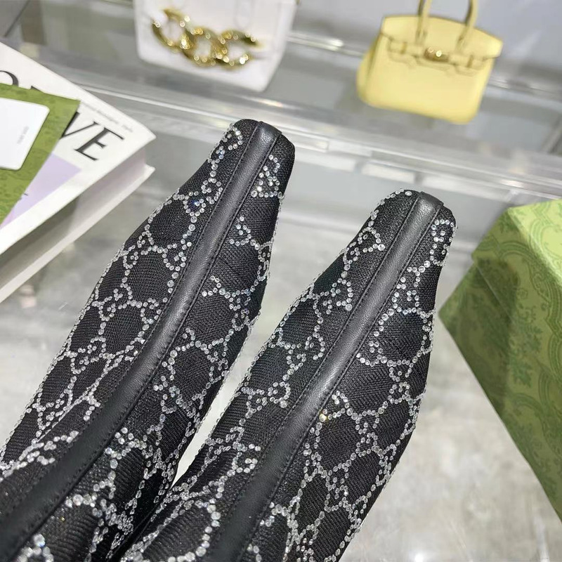 G*u*i women`s gg mid-heel black boot