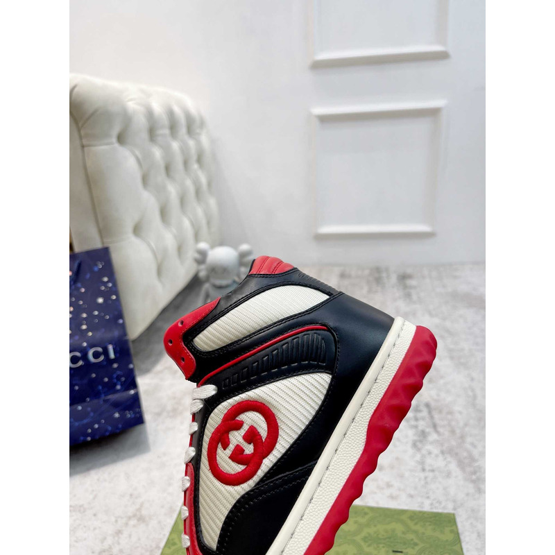 G*u*i mac80 high-top-damensneakers schwarzes leder