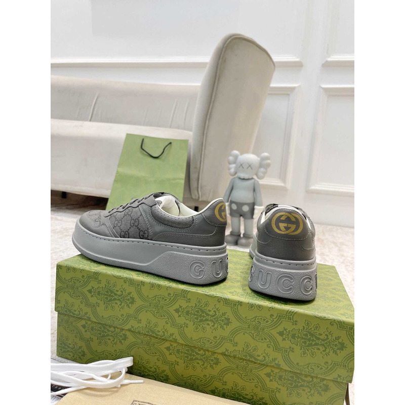 g*u*i damensneaker mit gg grey und grauer gg S*p*e-canvas