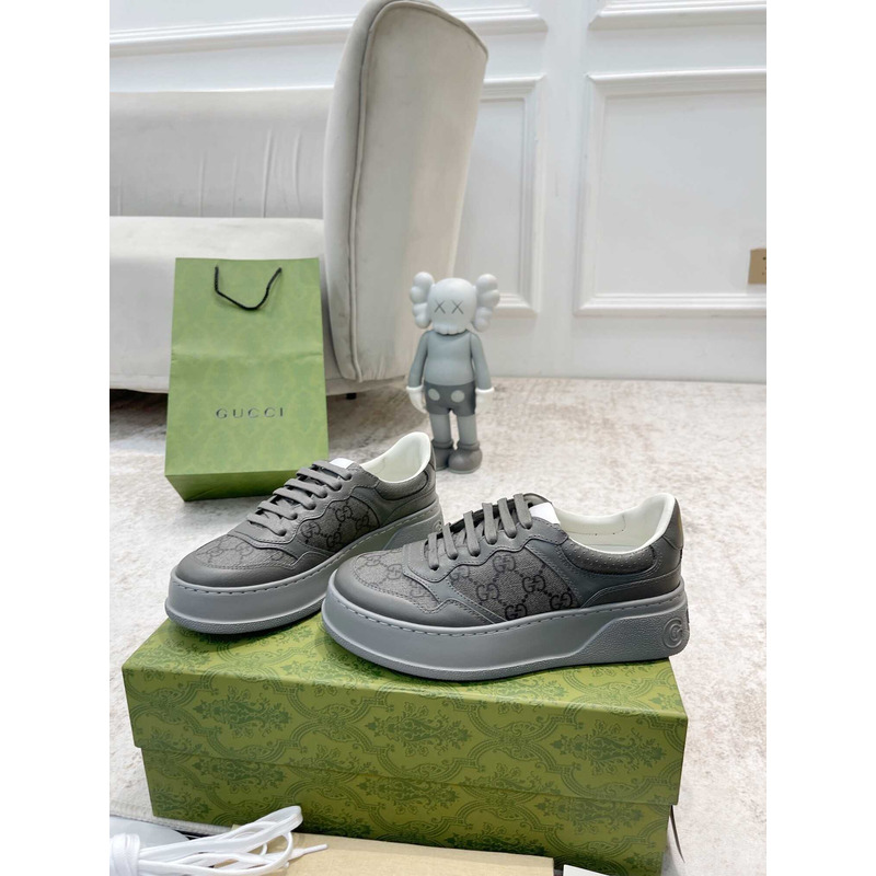 g*u*i damensneaker mit gg grey und grauer gg S*p*e-canvas