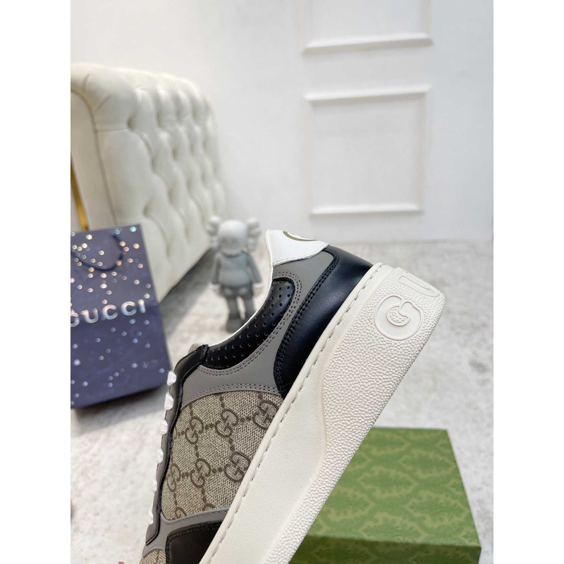 g*u*i damensneaker mit gg black und grauer gg S*p*e-canvas