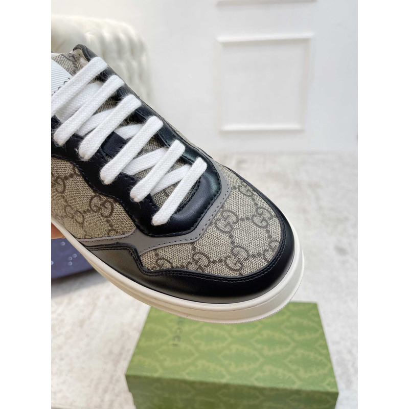 g*u*i damensneaker mit gg black und grauer gg S*p*e-canvas