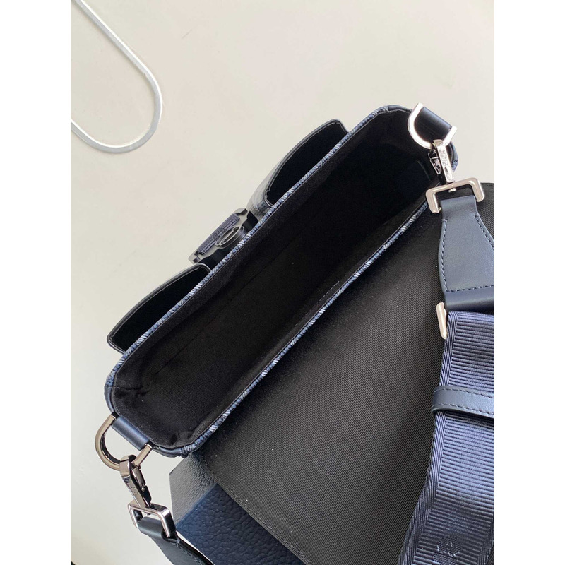 d*or hit the road bag with strap navy blue cd Di*m*nd canvas